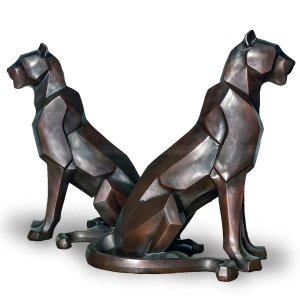 Estátua de Leão da Montanha em Bronze