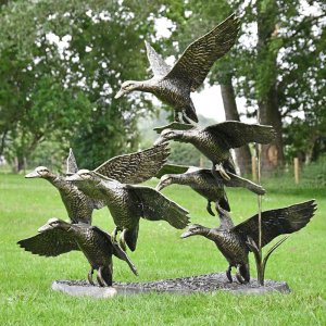 Stockente Garten Statue