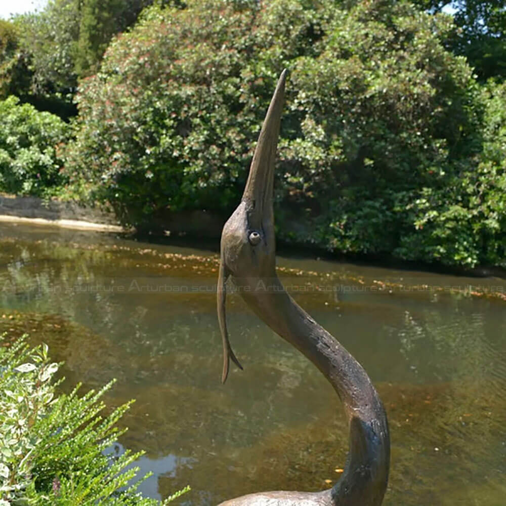 Große Blaureiher Gartenornament