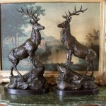 Bronze Reh Figuren