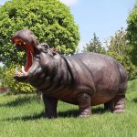 Outdoor Hippo Statue