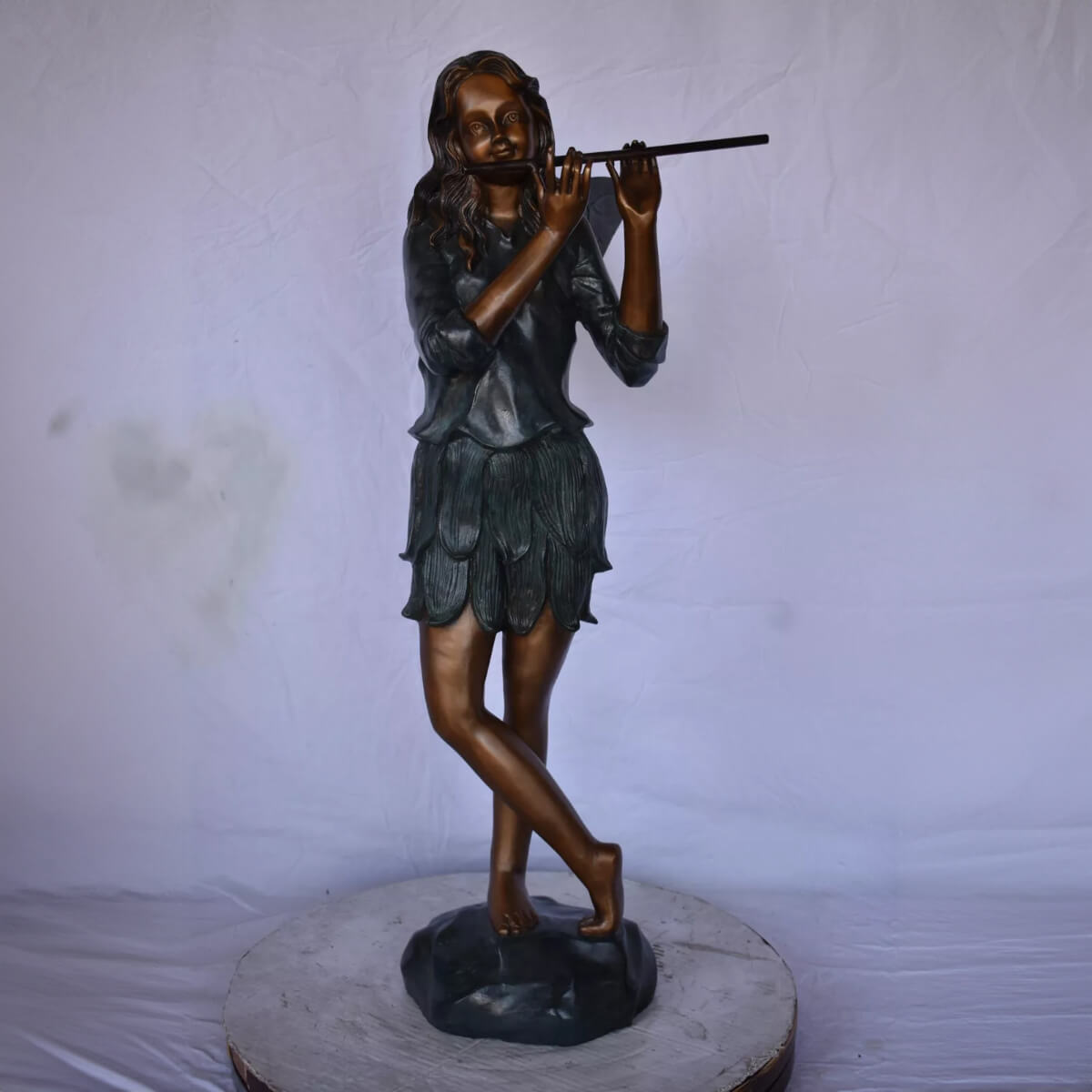 Antique Bronze Fairy Statue