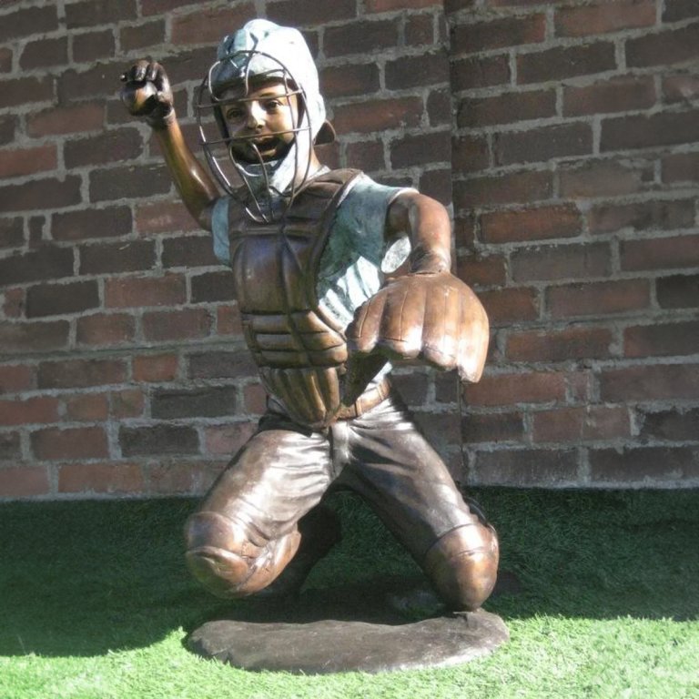 Statue de receveur de baseball