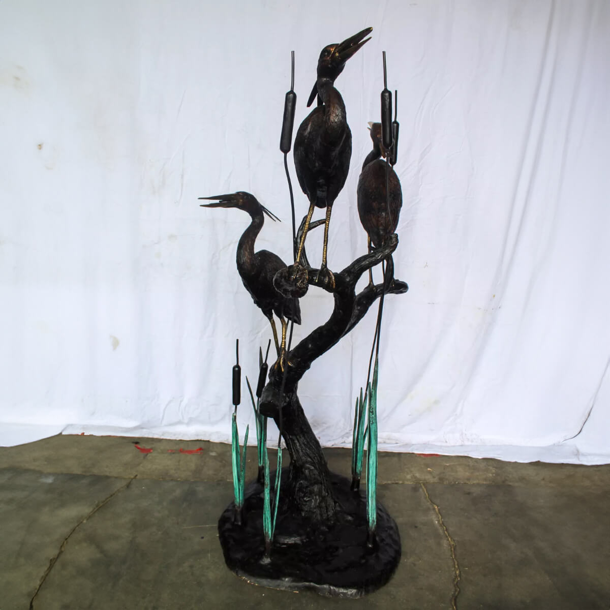 Blaureiher-Statue für den Außenbereich
