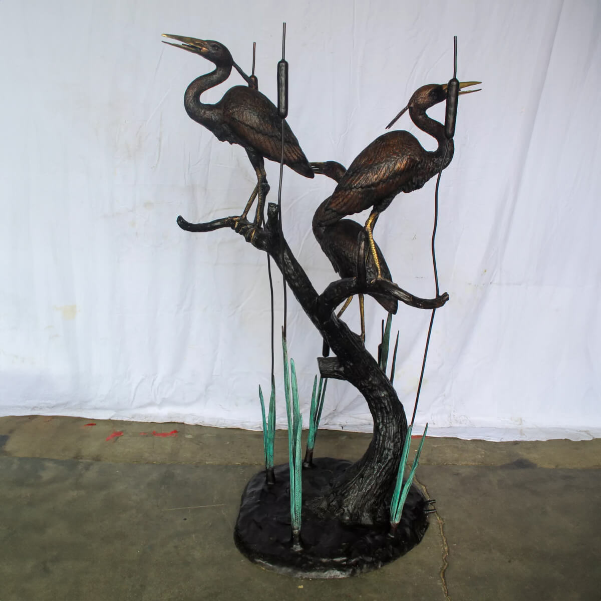 Blaureiher-Statue für den Außenbereich
