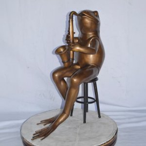 Figurilla de Rana de Bronce
