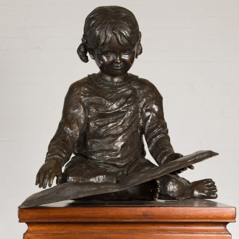 Little Girl Reading Sculpture
