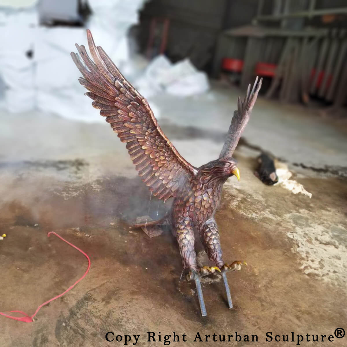 Flying Eagle Yard Ornament