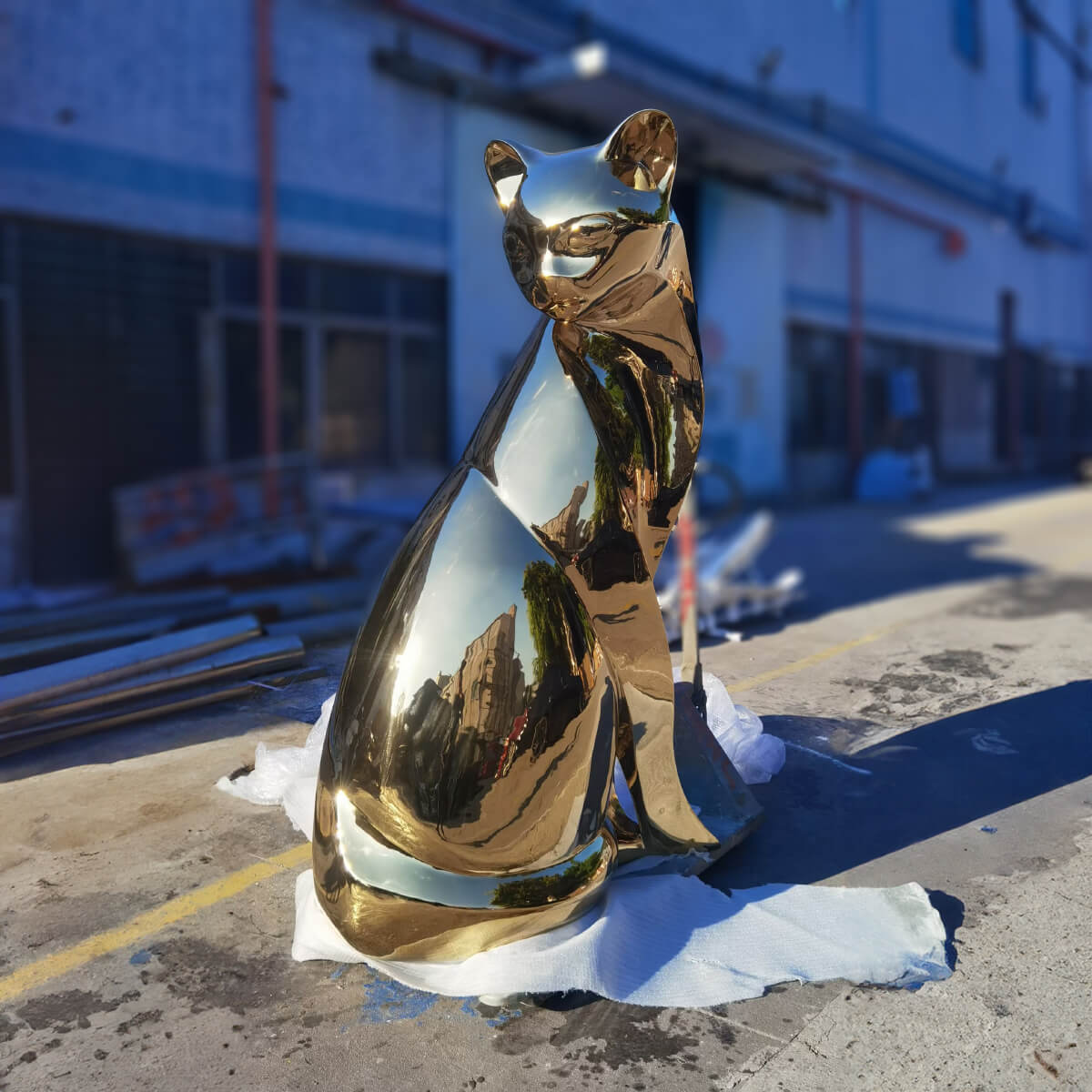 Art Deco Katzen-Skulptur