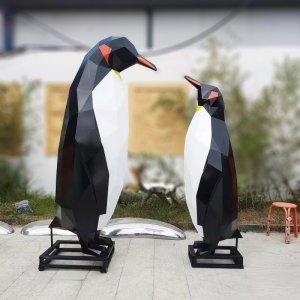 Estatuetas de Casal de Pinguins