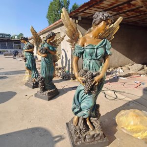 A group of Angel Art bronze Sculpture