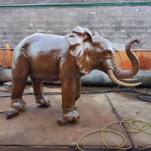 Bronze stehender Elefantenstatue für draußen