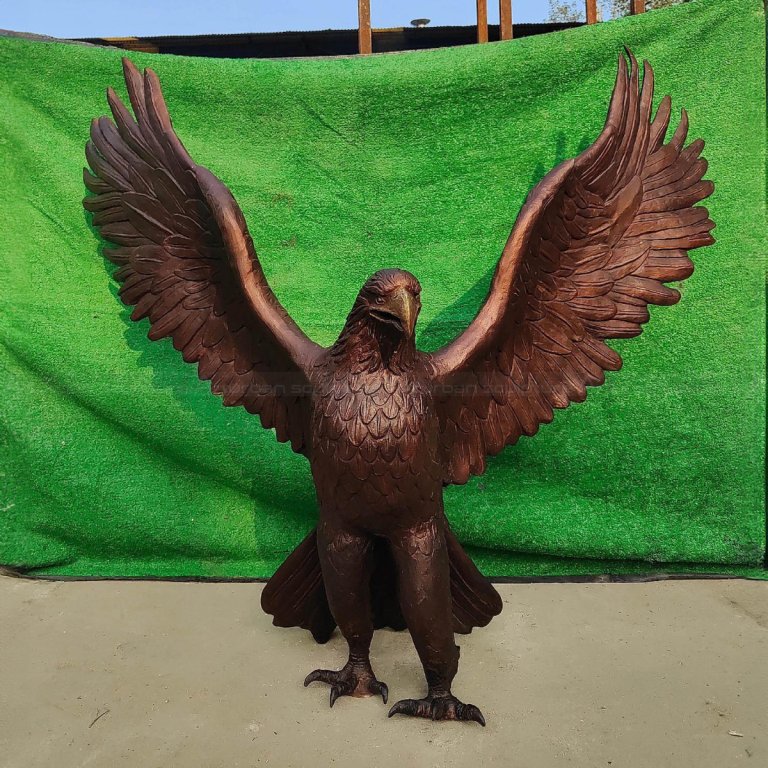 Copper Eagle Statue in a standing pose