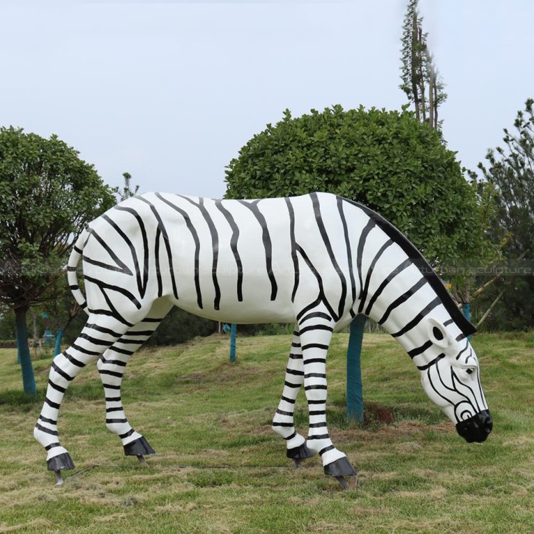 Mountain Zebra grazing garden ornament
