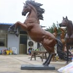 bronze Horse statue in a rearing pose