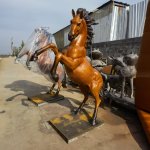 bronze Rearing Horse Ornament