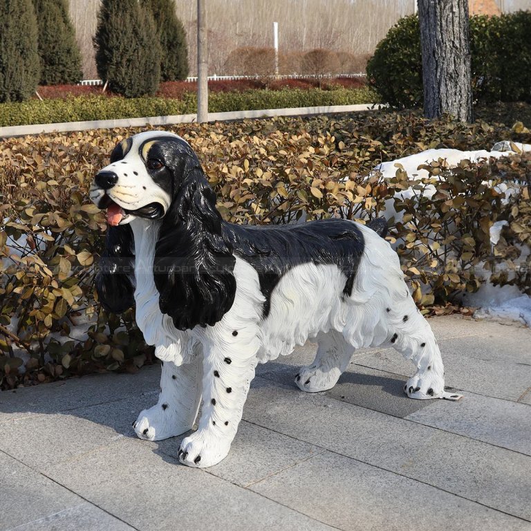 fiberglass English Springer Spaniel standing Garden Ornaments