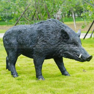 Feral Hog Sculpture showing one wild boar facing forward