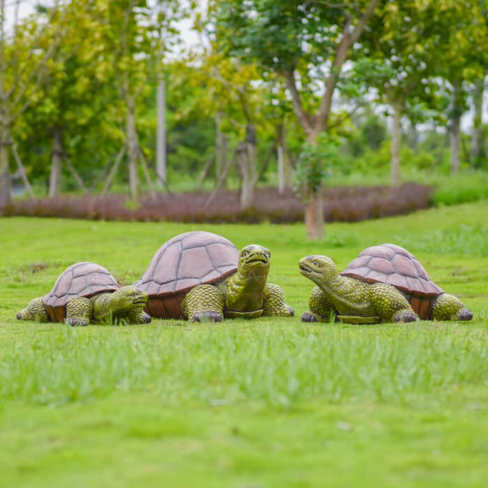 statue de jardin tortue réaliste