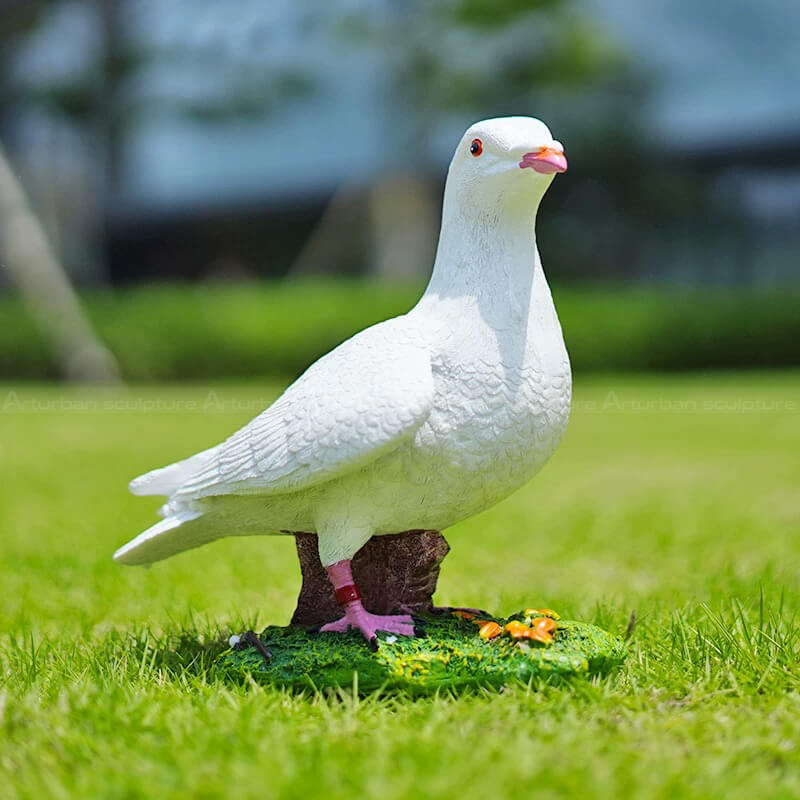 white dove Pigeon fiberglass Garden Ornament