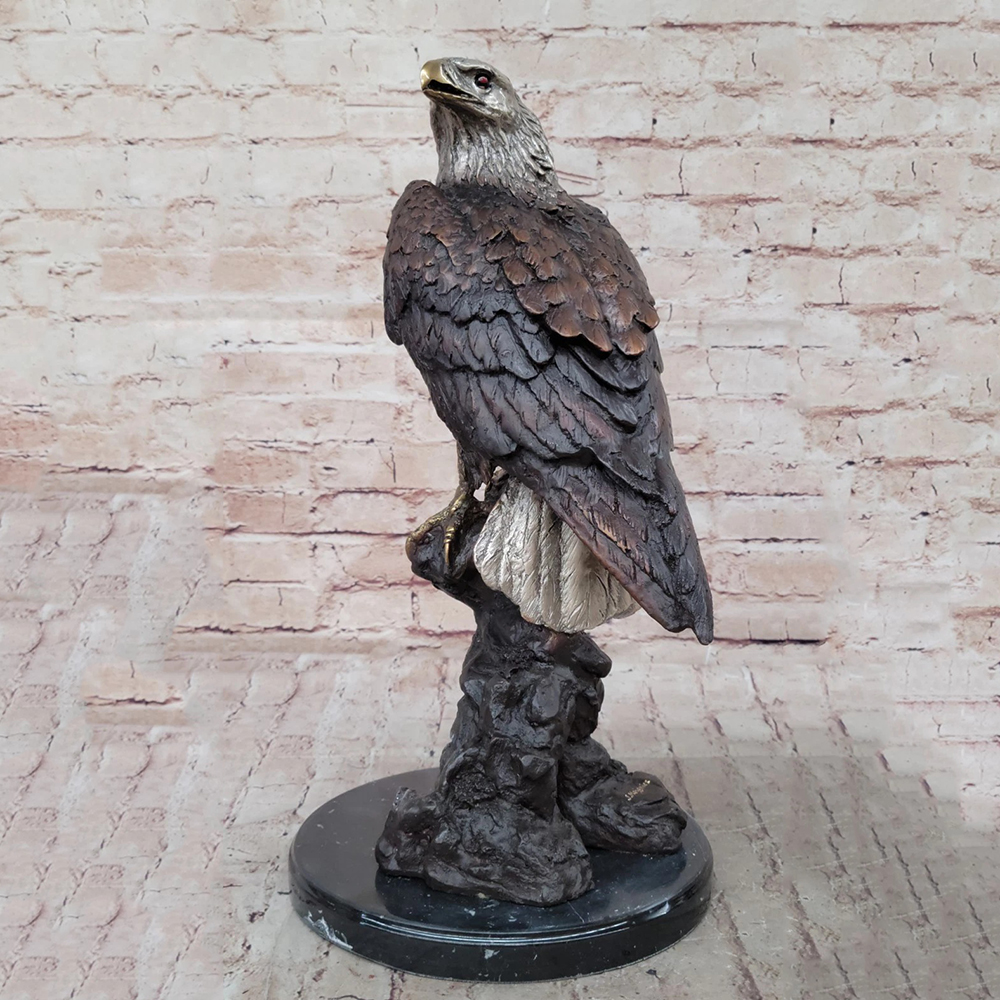 American Eagle Figurine bronze rear angle