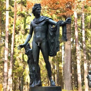 Bronzestatue Apollo Belvedere stehend