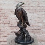 Bronze American Eagle Figurine side view
