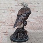 Bronze American Eagle Figurine standing display