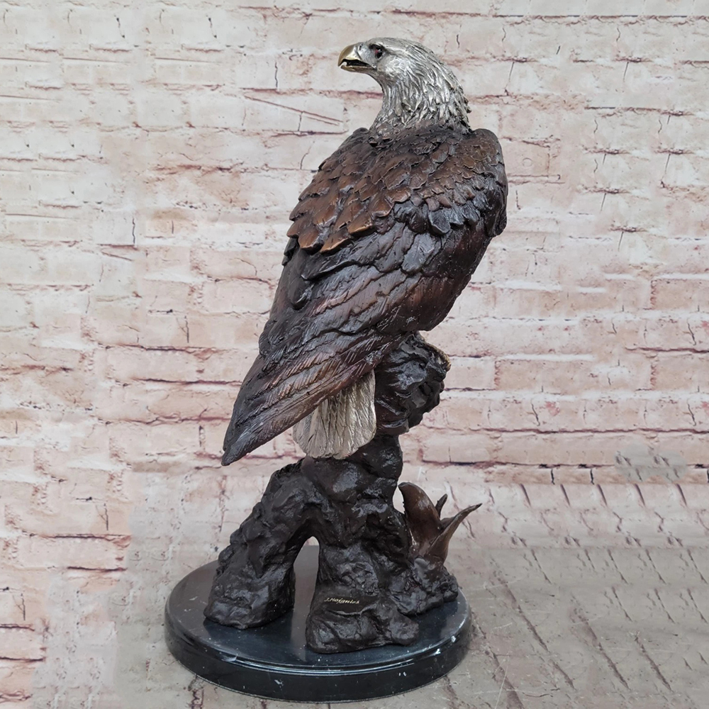 Bronze American Eagle Figurine standing display