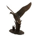 Bronze Fliegende Ente Gartenfigur hintere Flügel