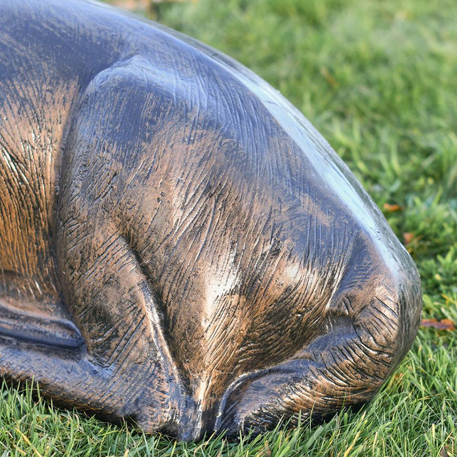 Escultura de Cervo de Jardim em Bronze detalhe do corpo