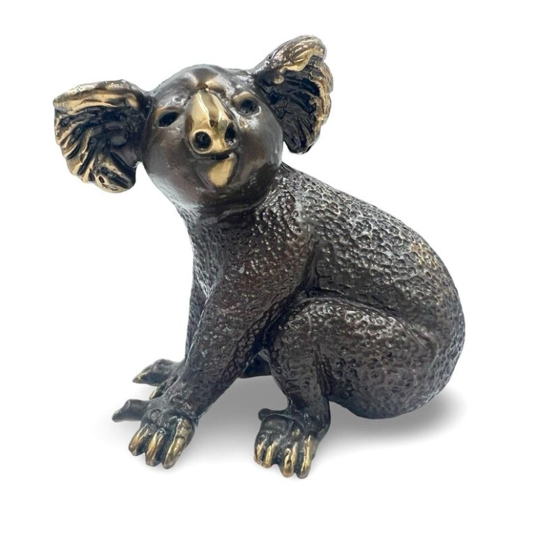 Koala Garden Statue bronze side angle