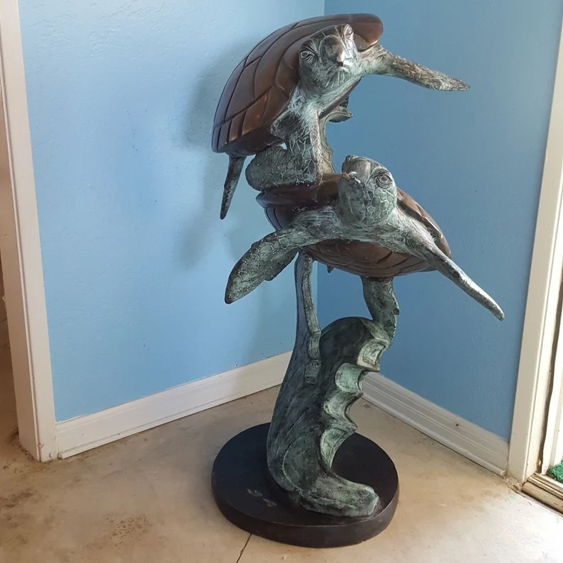 Sea Turtle Sculpture Outdoor bronze