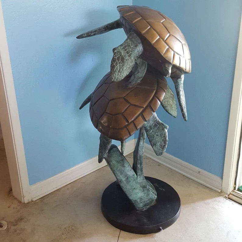 Sea Turtle bronze Sculpture Outdoor