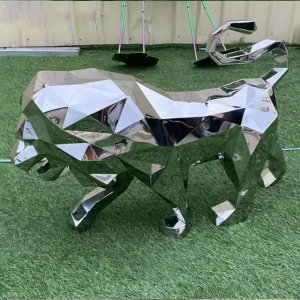 Geometric Lion Statue