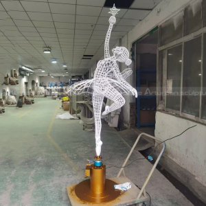 Stainless steel Ballerina Wire Sculpture