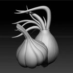 3D-Designmodell für Gemüsestatuen aus Fiberglas