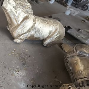 4 Cast bronze horse body before assembly