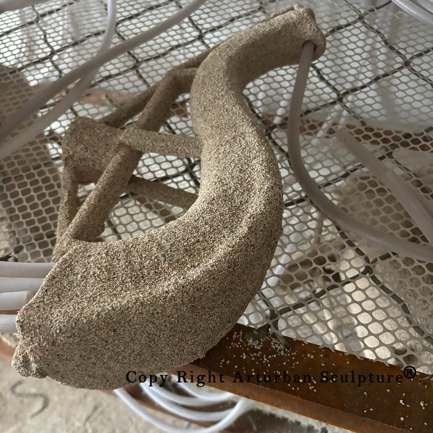 4 Ceramic shell for raised elephant trunk