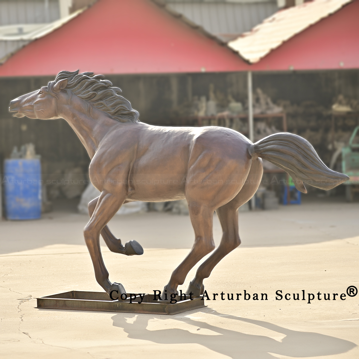 4 Large galloping horse sculpture for estate