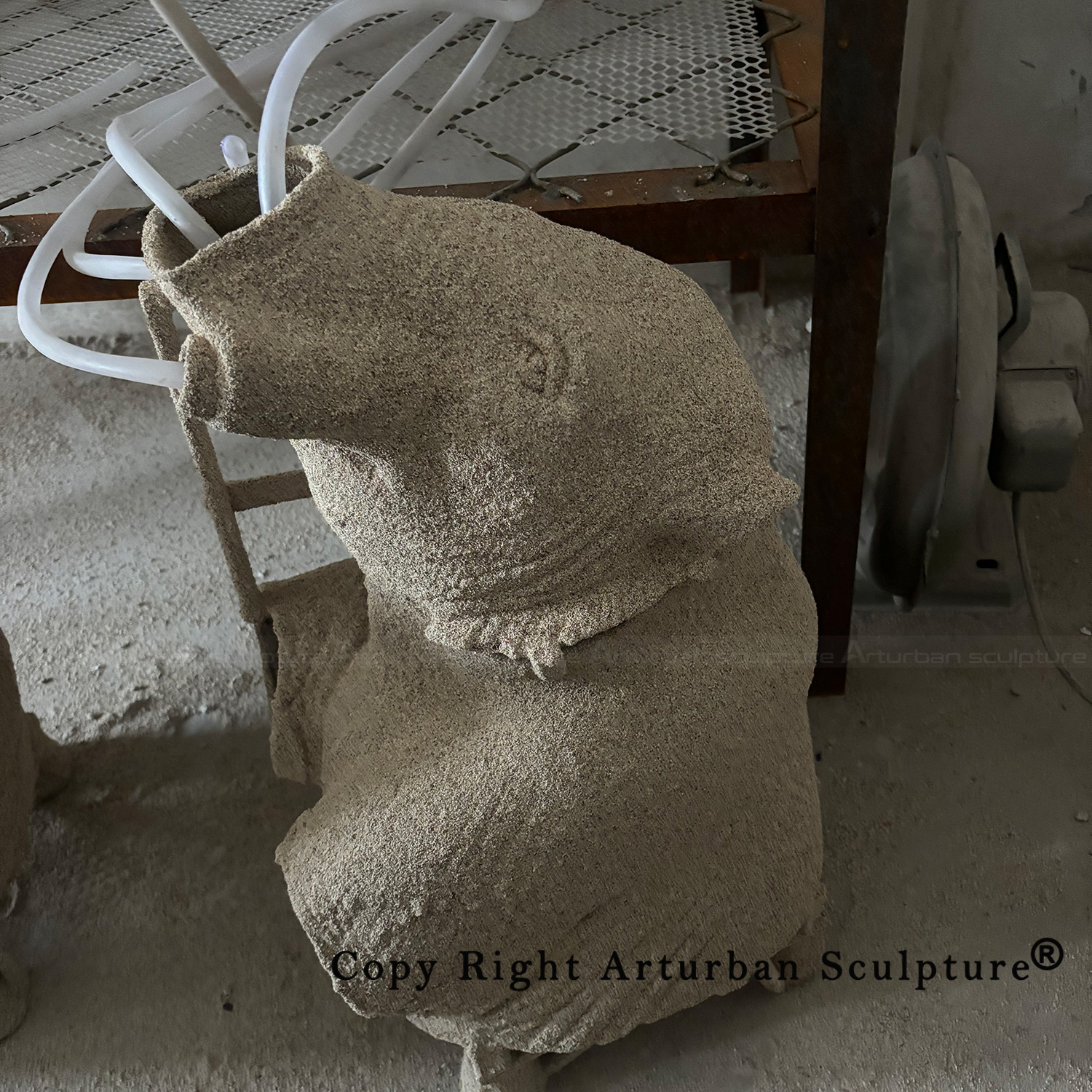 5 Elephant body ceramic shell with sprues