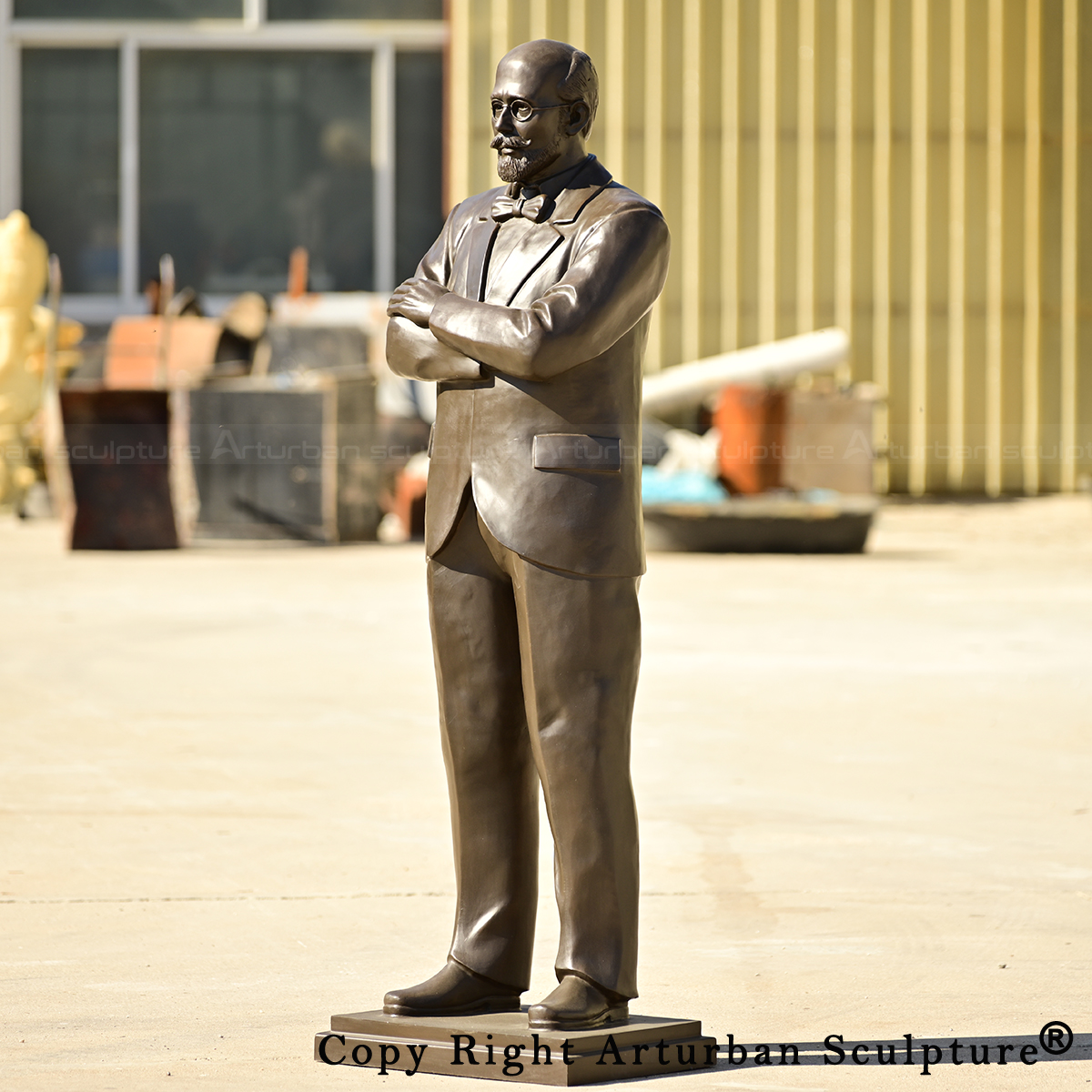 6 Escultura de bronce de estadista griego para plazas públicas