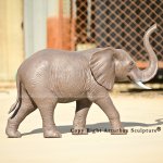 6 bronze elephant sculpture walking