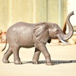 7 Custom Bronze elephant with trunk up garden statue