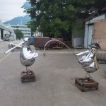 Cartoon Bird Sculpture stainless steel bird display