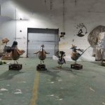 Cartoon Whimsical Bird Sculpture stainless steel