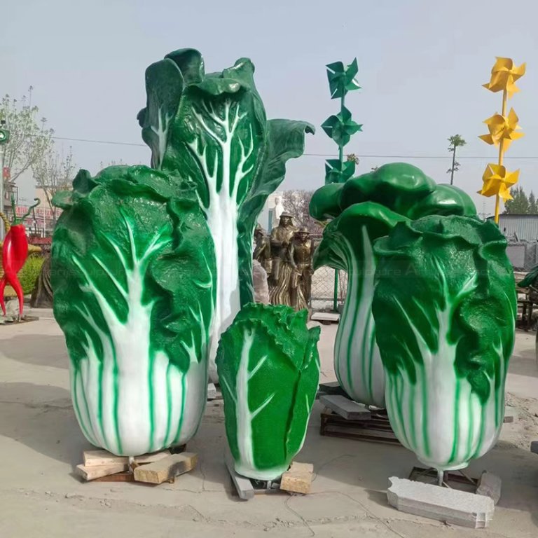 Glasfaser-Kohl-Gartenstatuen