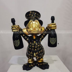 Fiberglass Uncle Scrooge Statue with bottles