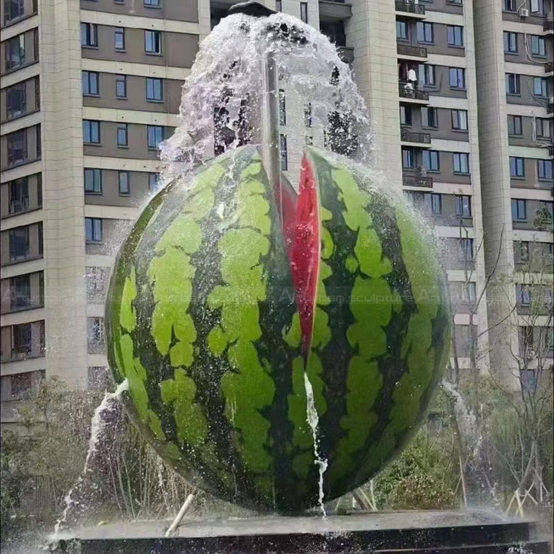 Fiberglas-Wassermelonen-Brunnenskulptur