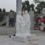 Front view Holy Family Marble Statue